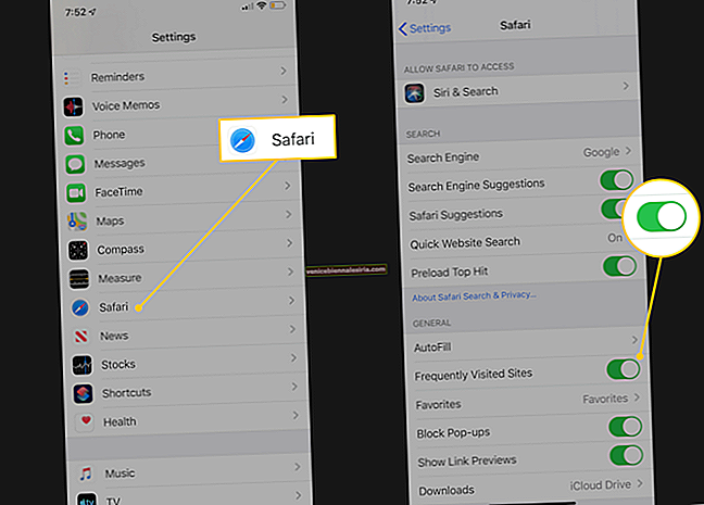 Как да изтрия често посещавани сайтове в Safari на iPhone