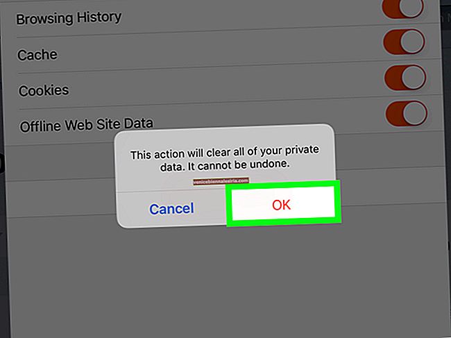 Коригирайте Safari Clear History, данните за уебсайта са сиви на iPhone